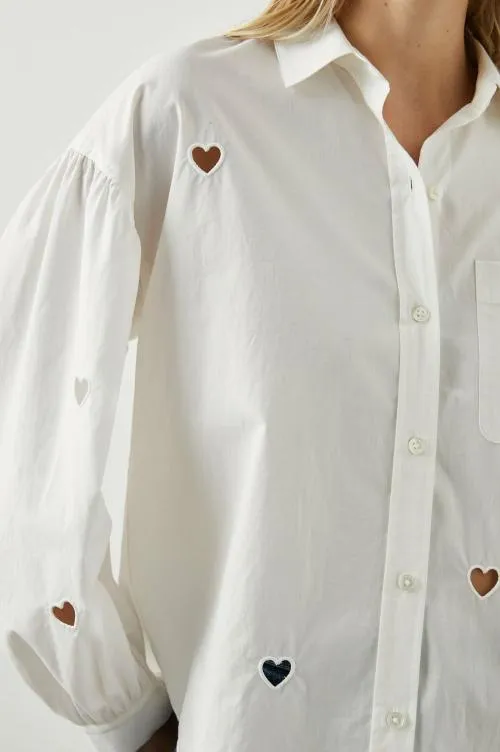 Women Rails Tops Janae Shirt White Eyelet Hearts Women Rails Tops Janae Shirt White Eyelet Hearts