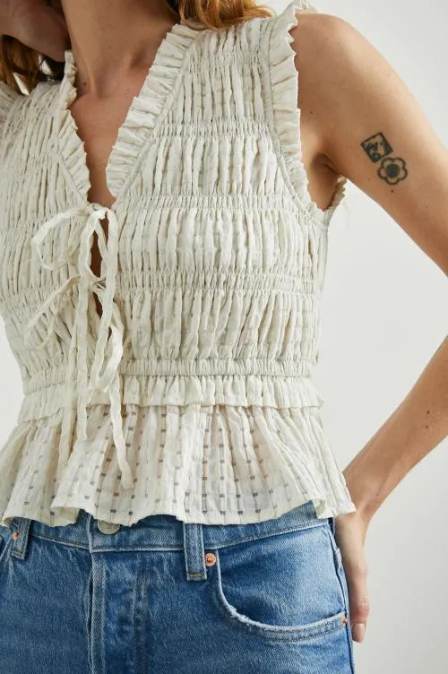 Women Rails Tops Martine Top Ivory Seersucker Women Rails Tops Martine Top Ivory Seersucker