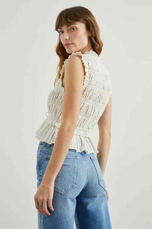 Women Rails Tops Martine Top Ivory Seersucker Women Rails Tops Martine Top Ivory Seersucker