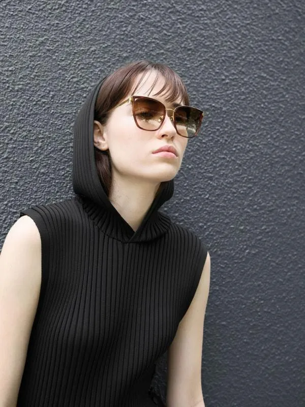 Women Recycled Acetate WireFrame Butterfly Sunglasses 8211 T Shell CHARLES and KEITH Cateye