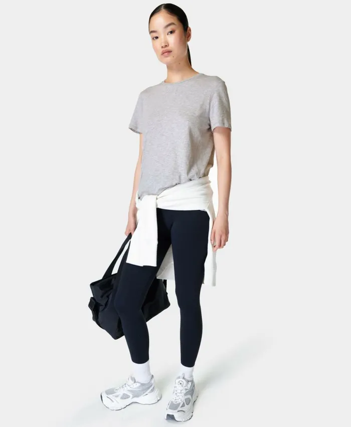 Women Refresh Crew Neck TShirt Light Grey Marl Sweaty Betty TShirts
