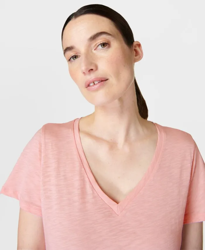 Women Refresh VNeck TShirt Soft Pink Sweaty Betty TShirts