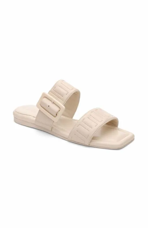 Women Sandals Liverpool Los Angeles Downtown Logo Stitch Sandal Ecru