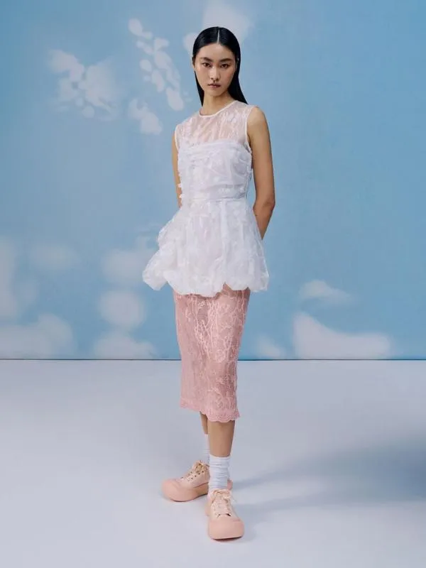Women Satin LaceUp SlipOn Sneakers 8211 Light Pink CHARLES and KEITH Sneakers