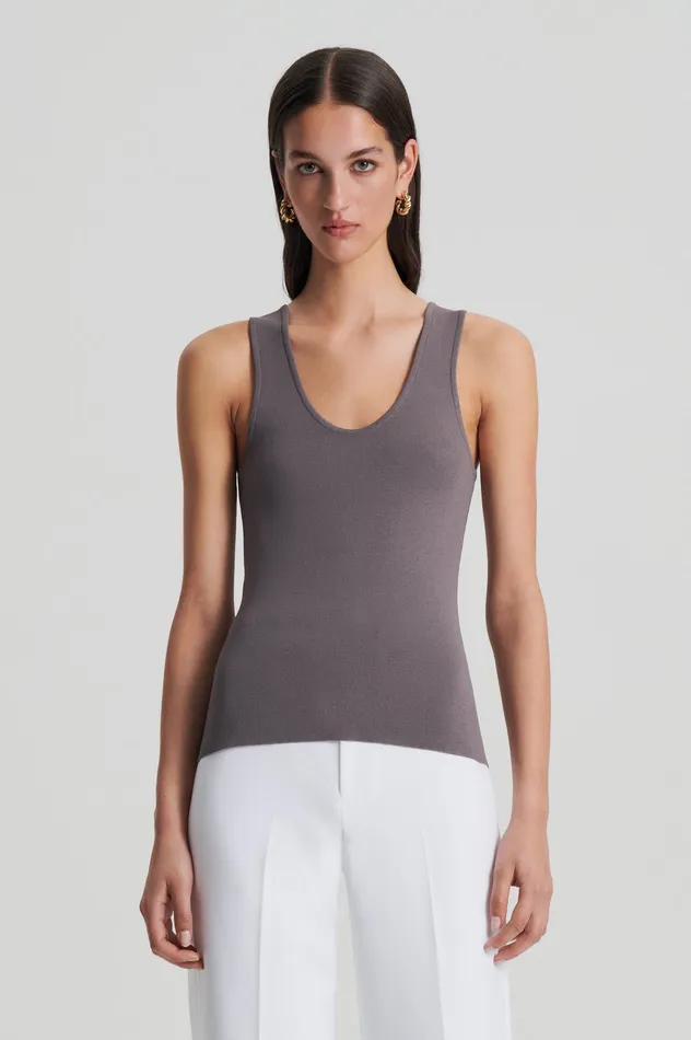 Women Scanlan Theodore CREPE KNIT SINGLET TORBA Tops Women Scanlan Theodore CREPE KNIT SINGLET TORBA Tops