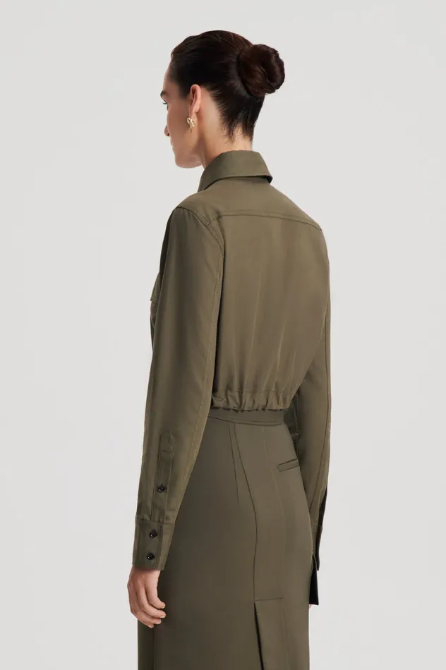 Women Scanlan Theodore CROP CARGO SHIRT JUNGLE Shirts Women Scanlan Theodore CROP CARGO SHIRT JUNGLE Shirts