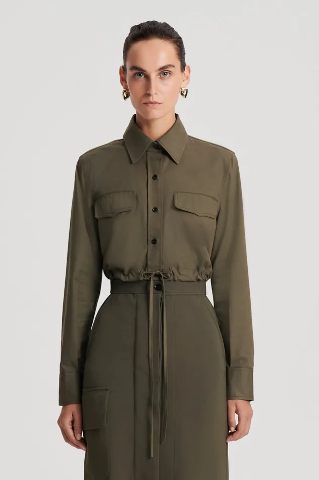 Women Scanlan Theodore CROP CARGO SHIRT JUNGLE Shirts Women Scanlan Theodore CROP CARGO SHIRT JUNGLE Shirts