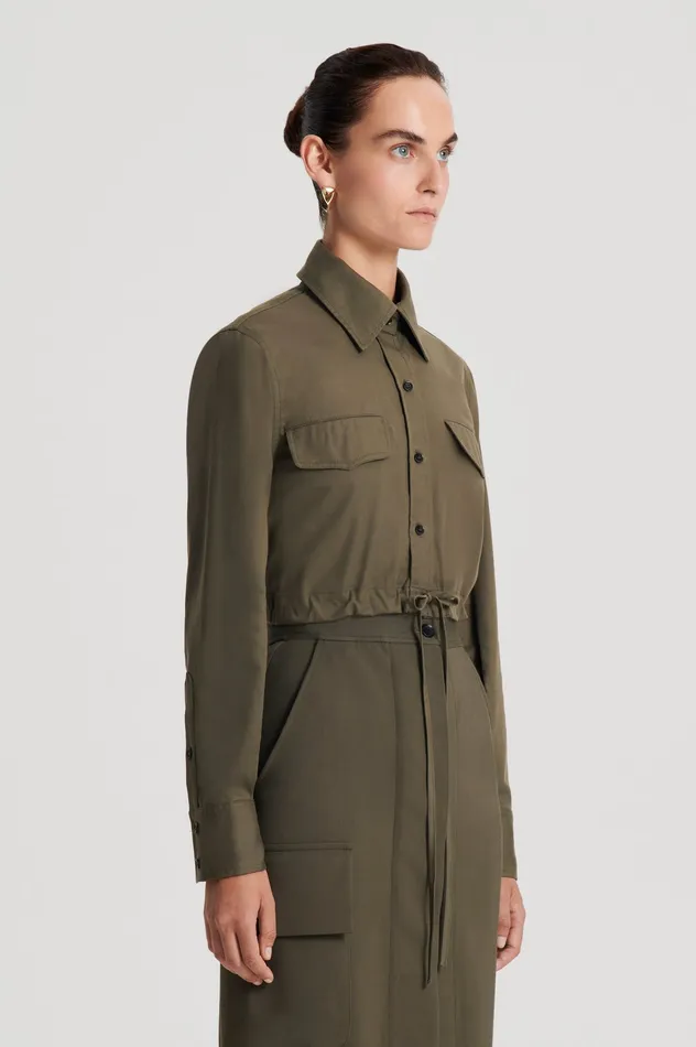 Women Scanlan Theodore CROP CARGO SHIRT JUNGLE Shirts Women Scanlan Theodore CROP CARGO SHIRT JUNGLE Shirts