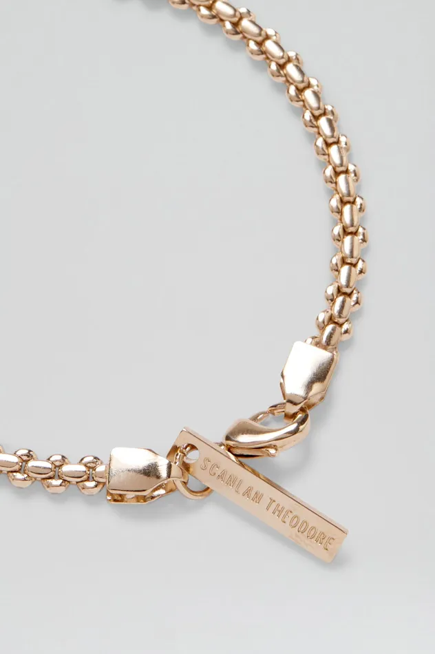 Women Scanlan Theodore FLAT BOX CHAIN BRACELET LIGHTGOLD Jewelry Women Scanlan Theodore FLAT BOX CHAIN BRACELET LIGHTGOLD Jewelry