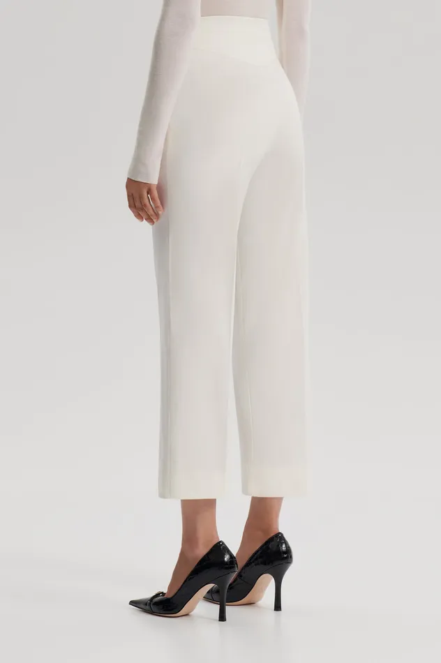 Women Scanlan Theodore SATEEN CROPPED WIDE LEG TROUSER BIANCO Trousers Women Scanlan Theodore SATEEN CROPPED WIDE LEG TROUSER BIANCO Trousers