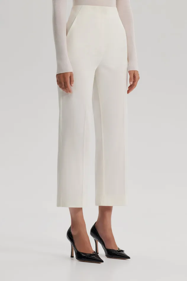 Women Scanlan Theodore SATEEN CROPPED WIDE LEG TROUSER BIANCO Trousers Women Scanlan Theodore SATEEN CROPPED WIDE LEG TROUSER BIANCO Trousers