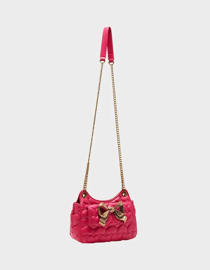 Women SHE BOWS CROSSBODY PINK Pink Betsey Johnson Women SHE BOWS CROSSBODY PINK Pink Betsey Johnson