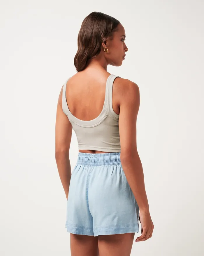 Women Shirts and Tops TravisMathew CLOUD RIB PINOT TANK Heather Oatmeal