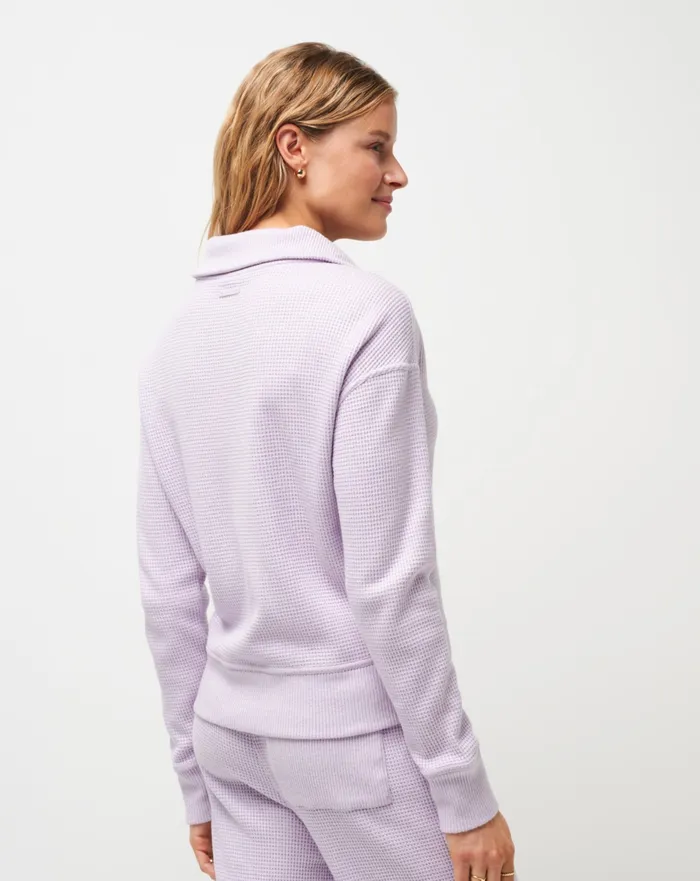 Women Shirts and Tops TravisMathew LONG WEEKEND HENLEY Heather Iris
