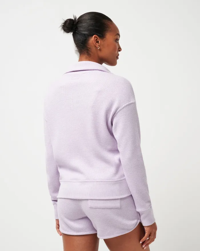 Women Shirts and Tops TravisMathew LONG WEEKEND HENLEY Heather Iris