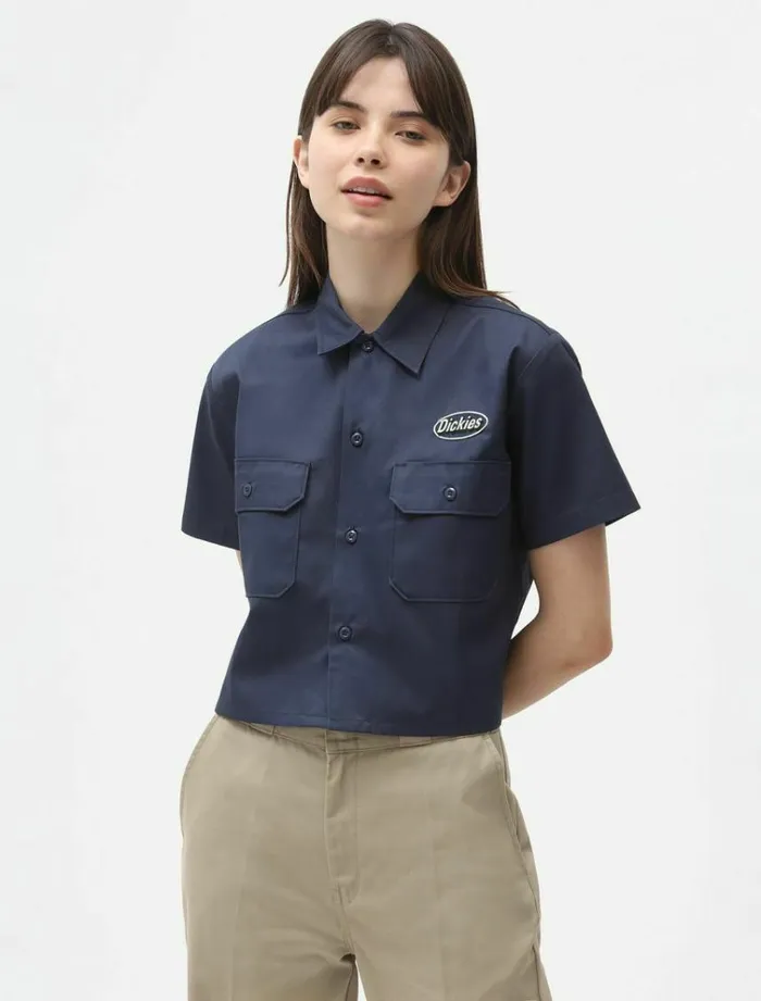 Women Shirts Dickies Saxman Shirt Navy Blue