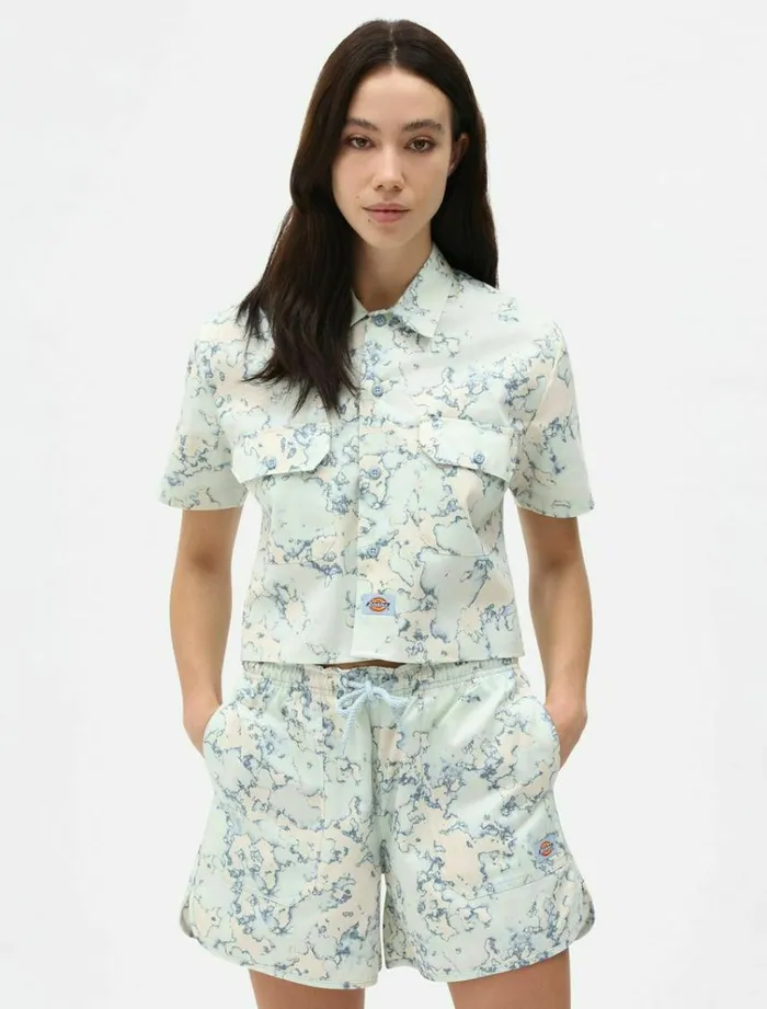 Women Shirts Dickies Sunburg Shirt Fog Blue