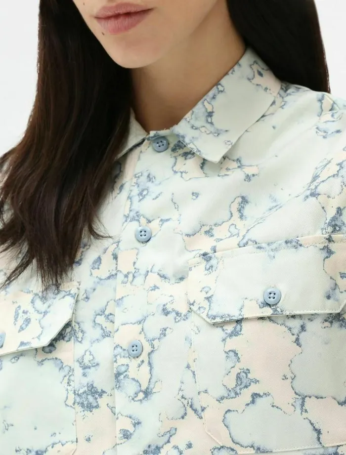 Women Shirts Dickies Sunburg Shirt Fog Blue