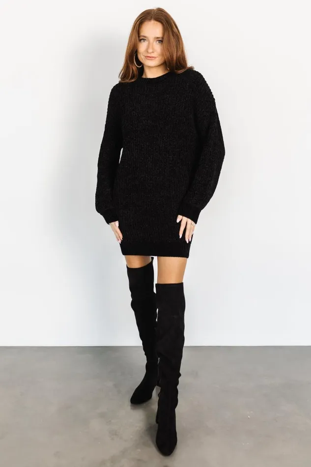 Women Short Dresses Baltic Born Christa Sweater Dress Black