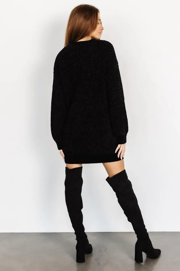 Women Short Dresses Baltic Born Christa Sweater Dress Black Women Short Dresses Baltic Born Christa Sweater Dress Black