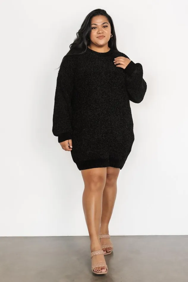 Women Short Dresses Baltic Born Christa Sweater Dress Black Women Short Dresses Baltic Born Christa Sweater Dress Black