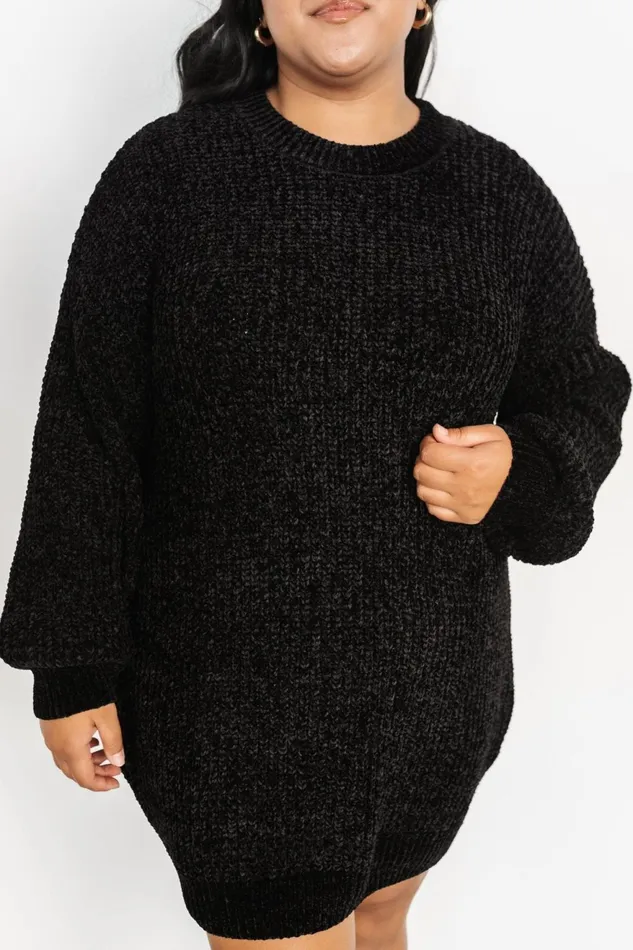 Women Short Dresses Baltic Born Christa Sweater Dress Black Women Short Dresses Baltic Born Christa Sweater Dress Black