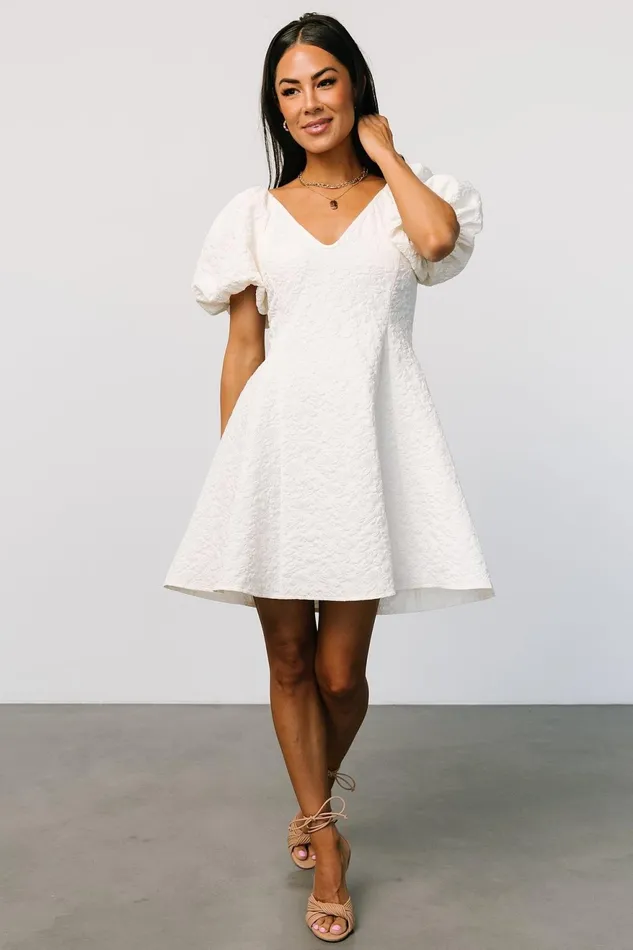 Women Short Dresses Baltic Born Eulalie Mini Dress Cream Women Short Dresses Baltic Born Eulalie Mini Dress Cream