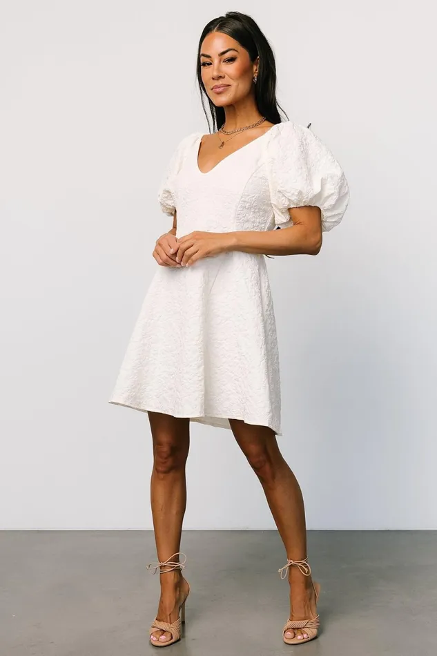 Women Short Dresses Baltic Born Eulalie Mini Dress Cream Women Short Dresses Baltic Born Eulalie Mini Dress Cream
