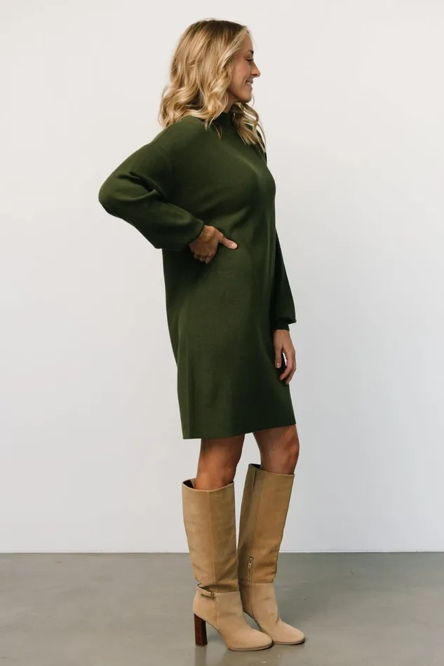 Women Short Dresses Baltic Born Jennings Sweater Dress Deep Olive Women Short Dresses Baltic Born Jennings Sweater Dress Deep Olive