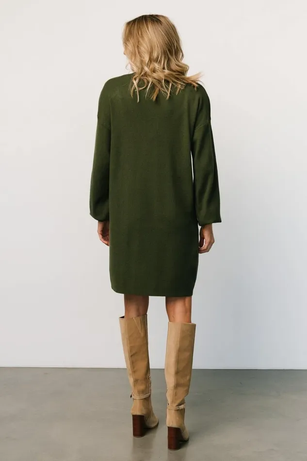 Women Short Dresses Baltic Born Jennings Sweater Dress Deep Olive Women Short Dresses Baltic Born Jennings Sweater Dress Deep Olive
