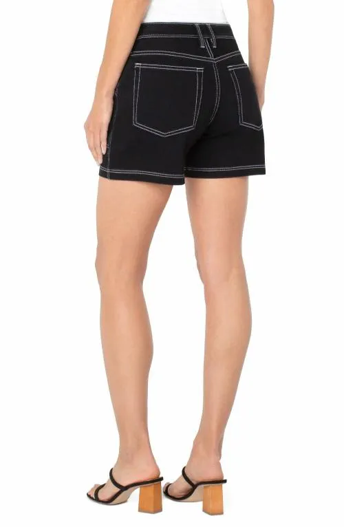 Women Shorts Liverpool Los Angeles Utility Short With Contrast Stitch City Black
