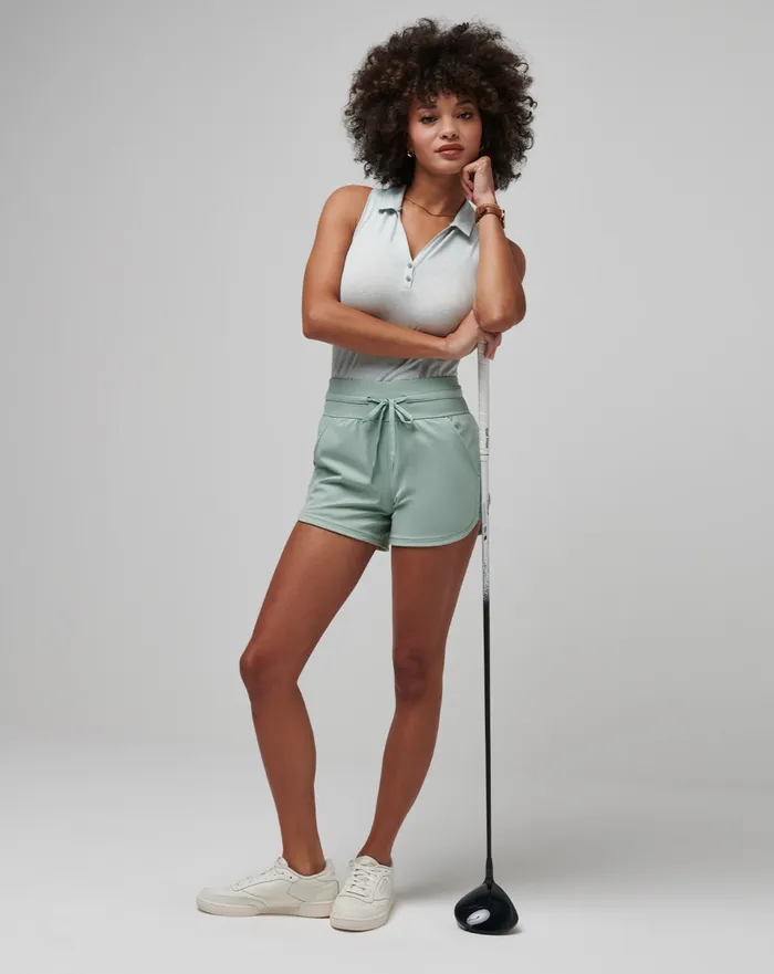 Women Shorts TravisMathew MOVEKNIT TIE SHORT Jade