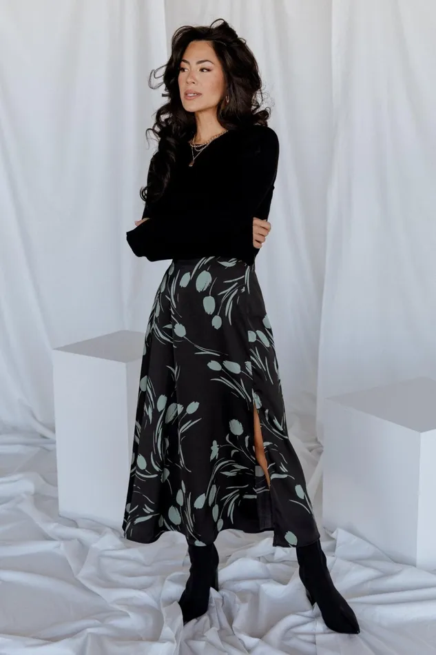 Women Skirts Baltic Born Tallyn Midi Skirt Black Green