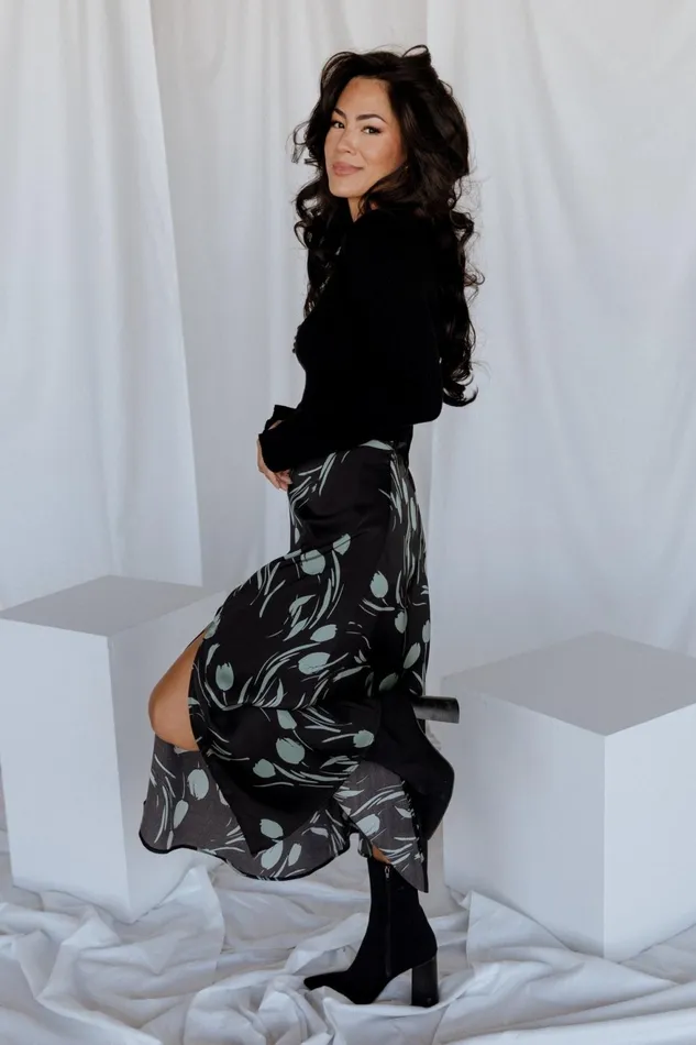 Women Skirts Baltic Born Tallyn Midi Skirt Black Green