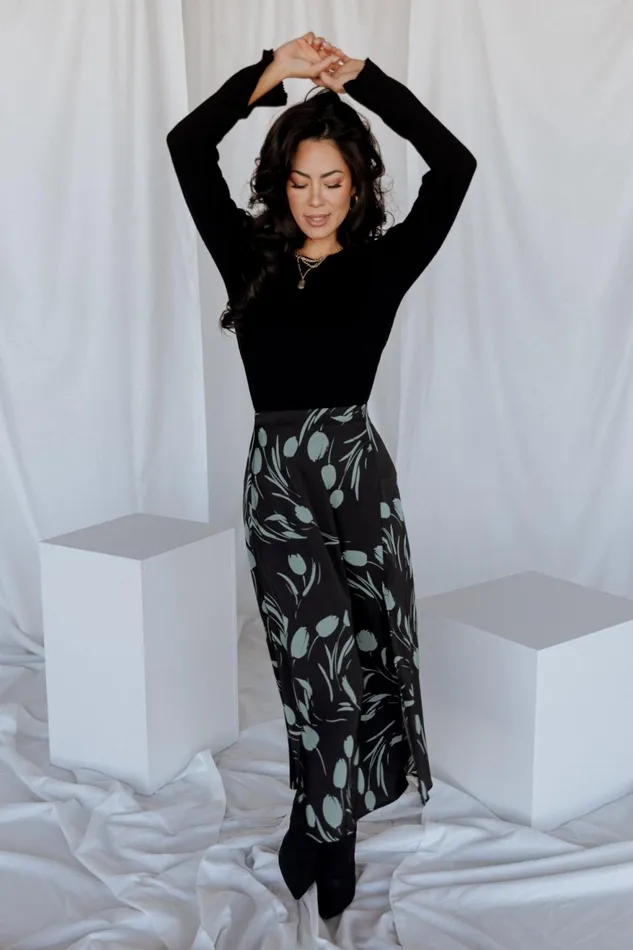 Women Skirts Baltic Born Tallyn Midi Skirt Black Green