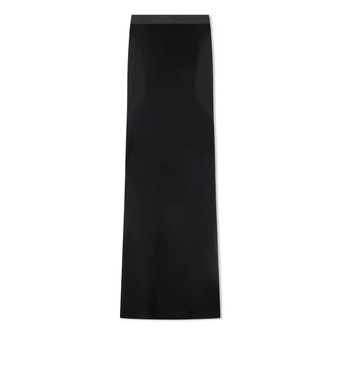Women Skirts Tom Ford Crepe Jersey Long Skirt Black