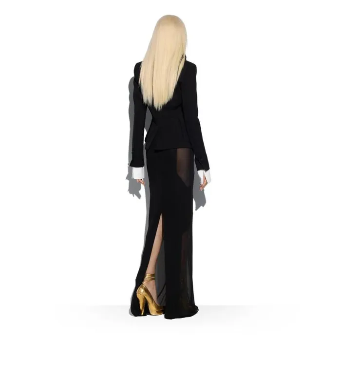 Women Skirts Tom Ford Crepe Jersey Long Skirt Black Women Skirts Tom Ford Crepe Jersey Long Skirt Black