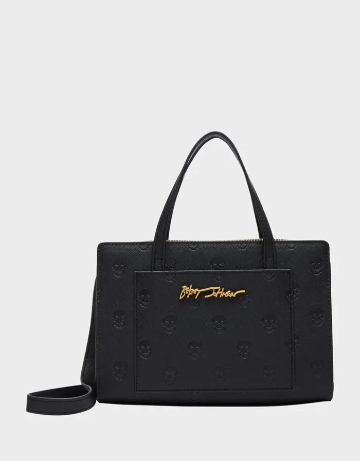 Women SKULLICIOUS SMALL SATCHEL BLACK Betsey Johnson