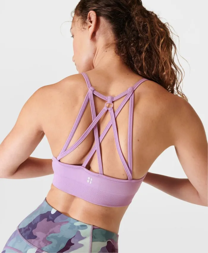 Women Spirit Awakened Yoga Bra Lily Purple Sweaty Betty Underwear