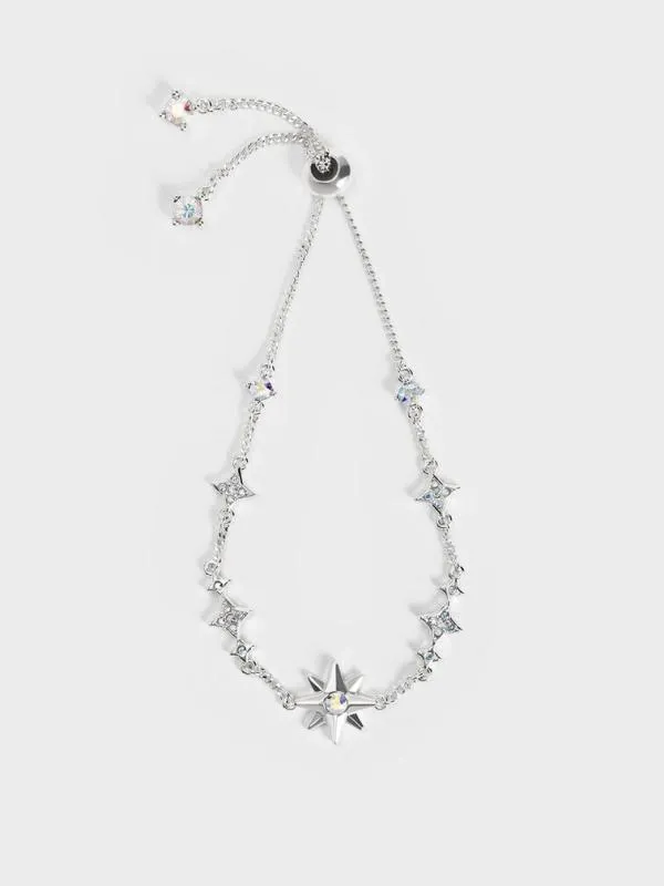 Women Star Motif CrystalEmbellished Bracelet 8211 Silver CHARLES and KEITH Bracelets Women Star Motif CrystalEmbellished Bracelet 8211 Silver CHARLES and KEITH Bracelets