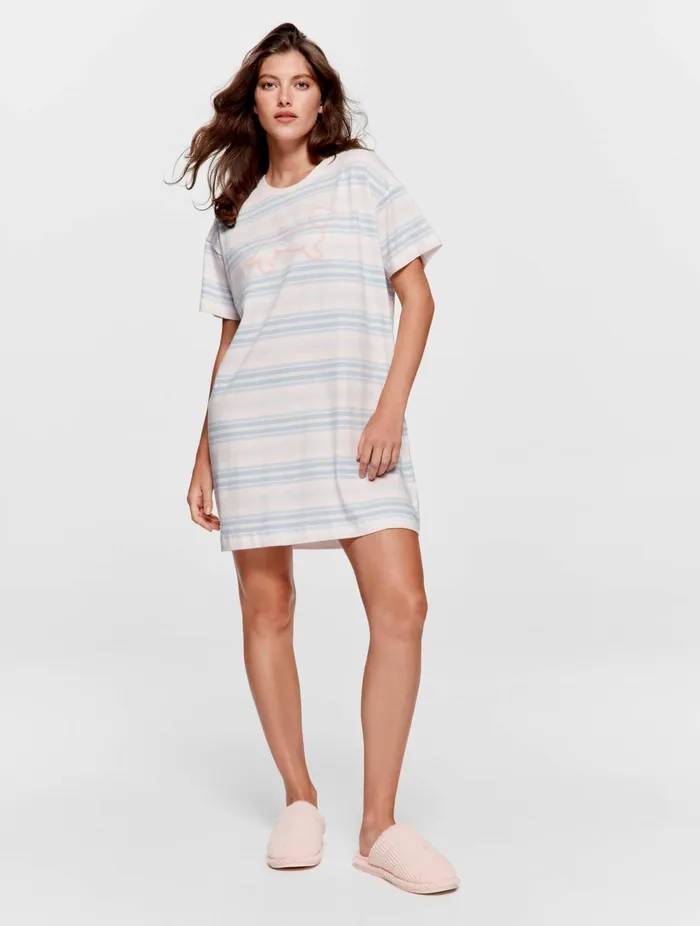 Women Stripe Sleep Tee Multi Peter Alexander Nighties