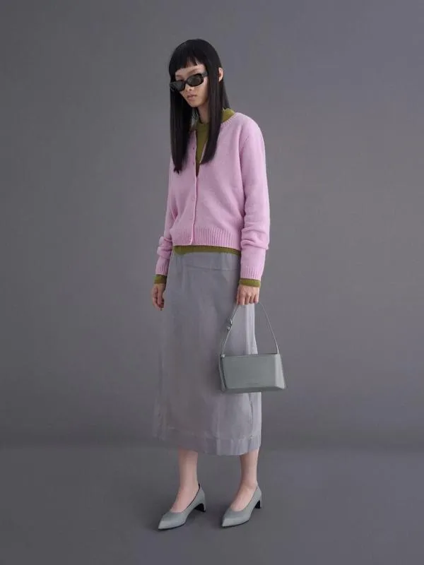Women Structured Boxy Shoulder Bag 8211 Grey CHARLES and KEITH Shoulder Bags