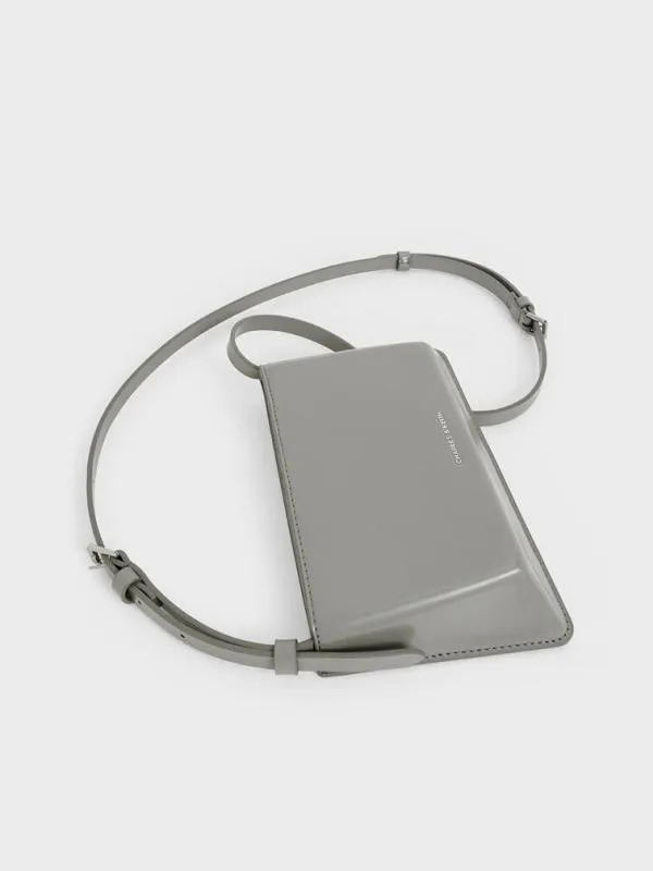 Women Structured Boxy Shoulder Bag 8211 Grey CHARLES and KEITH Shoulder Bags