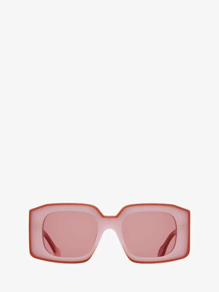 Women SUNGLASSES JW Anderson LARGE SQUARE BUMPER SUNGLASSES Pinkorange