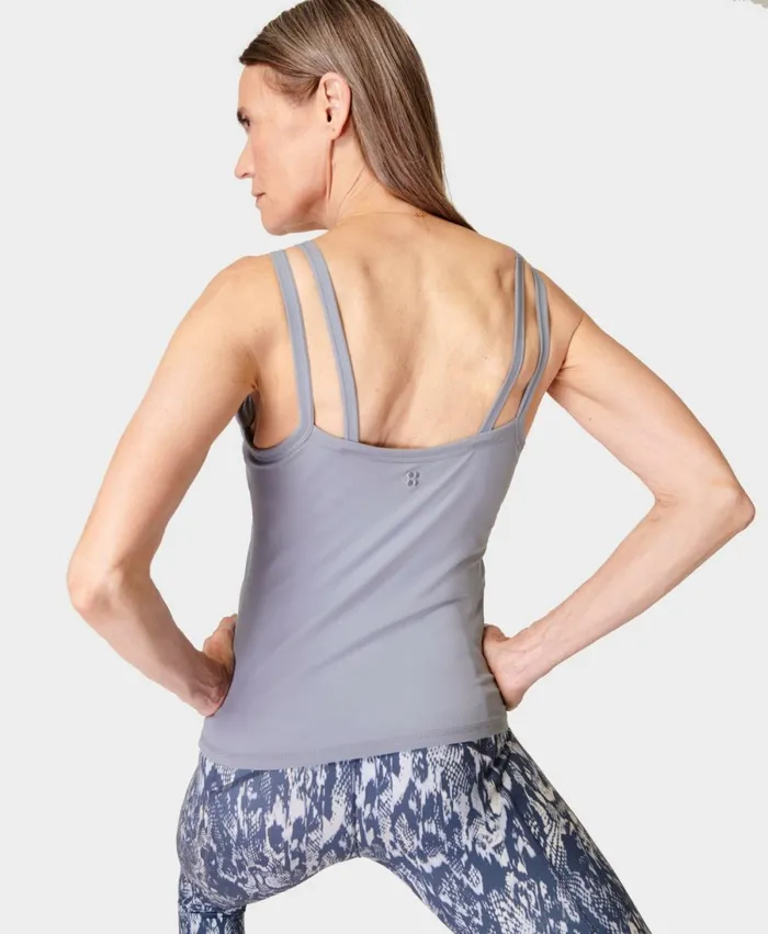 Women Super Soft Rib Twin Strap Vest Neutral Flow Grey Sweaty Betty Vest Tops Women Super Soft Rib Twin Strap Vest Neutral Flow Grey Sweaty Betty Vest Tops