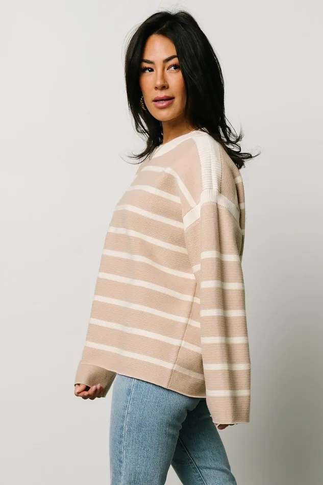 Women Sweaters Baltic Born Conway Striped Sweater Natural Women Sweaters Baltic Born Conway Striped Sweater Natural