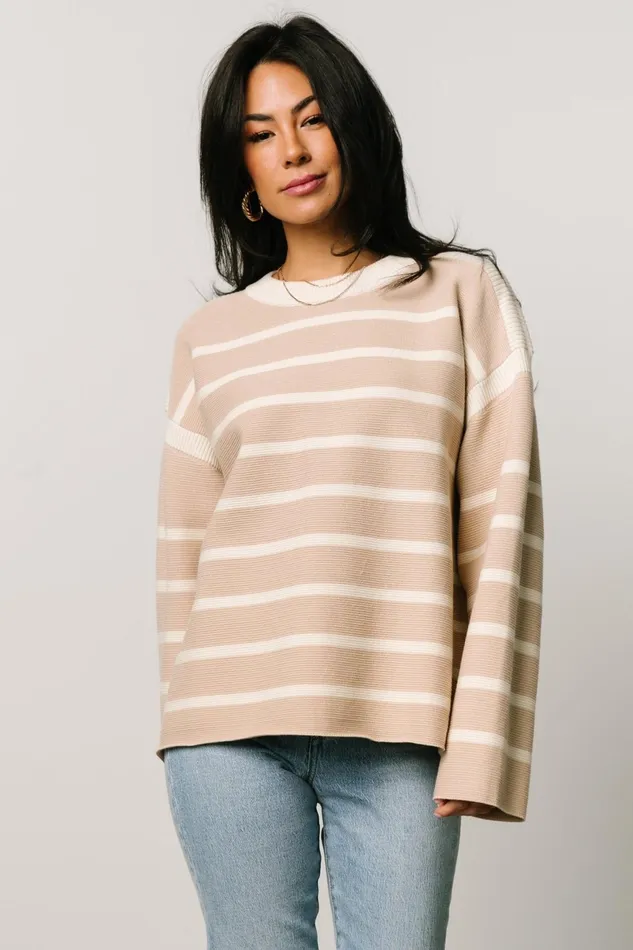Women Sweaters Baltic Born Conway Striped Sweater Natural Women Sweaters Baltic Born Conway Striped Sweater Natural