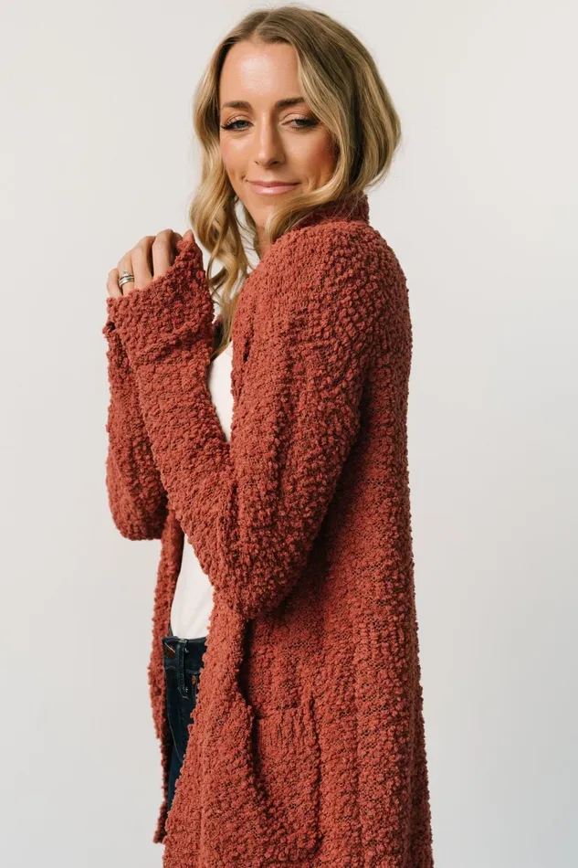 Women Sweaters Baltic Born Oxford Pocket Cardigan Rust Women Sweaters Baltic Born Oxford Pocket Cardigan Rust