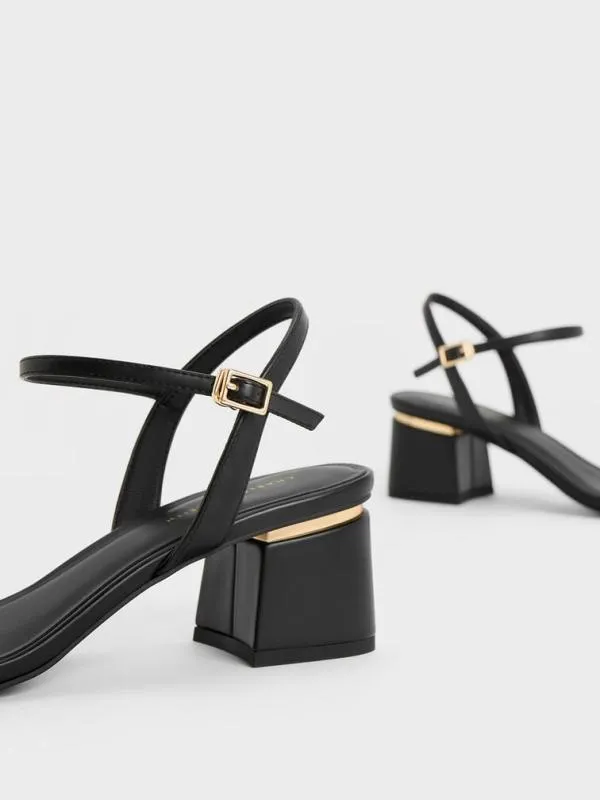 Women Sylva BlockHeel Sandals 8211 Black CHARLES and KEITH Heels Women Sylva BlockHeel Sandals 8211 Black CHARLES and KEITH Heels