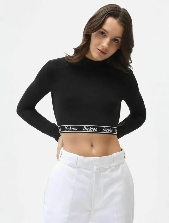 Women TShirts and Tops Dickies Petersburg Crop TShirt Black